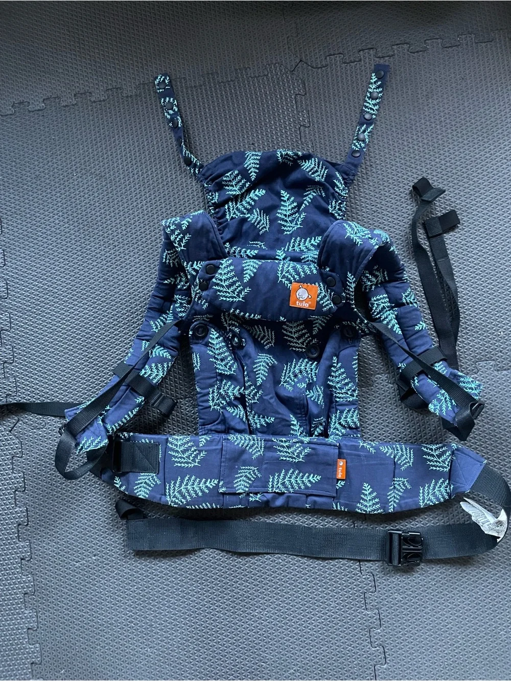 Baby Tula Explore Ergonomic Carrier Everblue Fern Print 7-45 lbs